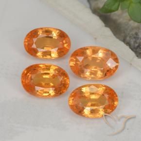2.70 ctw Orange Spessartite Garnet Stones, Natural Spessartite Garnet in Oval Facet Shape for Sale