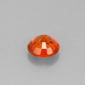 Spessartite Garnet Gemstone in 5.4 mm Size for Sale, Spessartite Garnet Stone in Mandarin Orange Color