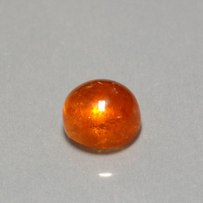 2.47 ct Orange Spessartite Garnet Gemstone, Spessartite Garnet Gem in Round Cabochon Shape for Sale.