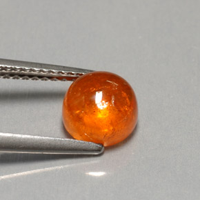 2.47 ct Orange Spessartite Garnet Stone, Natural Spessartite Garnet in Round Cabochon Shape for Sale