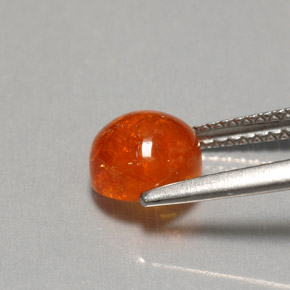 Spessartite Garnet Gemstone in 6.5 mm (calibrated) Size for Sale, Spessartite Garnet Stone in Orange Color