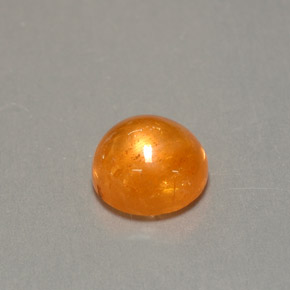 2.30 ct Orange Spessartite Garnet Gemstone, Spessartite Garnet Gem in Round Cabochon Shape for Sale.