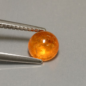 1.79 ct Orange Spessartite Garnet Stone, Natural Spessartite Garnet in Round Cabochon Shape for Sale