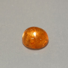 2.04 ct Orange Spessartite Garnet Gemstone, Spessartite Garnet Gem in Round Cabochon Shape for Sale.
