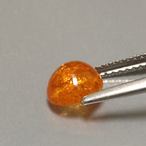Spessartite Garnet Gemstone in 7 mm (calibrated) Size for Sale, Spessartite Garnet Stone in Orange Color