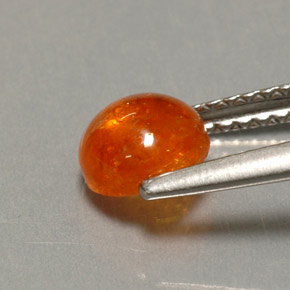 Spessartite Garnet Gemstone in 6 mm (calibrated) Size for Sale, Spessartite Garnet Stone in Orange Color