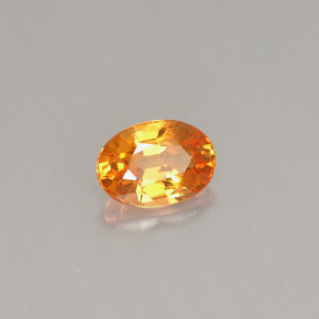 0.59 ct Orange Spessartite Garnet Stone, Natural Spessartite Garnet in Oval Facet Shape for Sale
