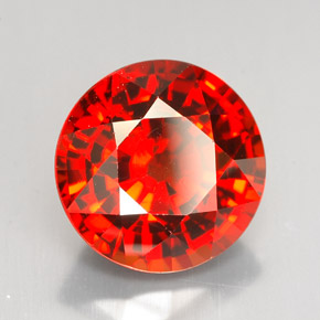 8.88 ct Orange Spessartite Garnet Stone, Natural Spessartite Garnet in Round Facet Shape for Sale
