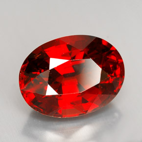 9.65 ct Red Spessartite Garnet Stone, Natural Spessartite Garnet in Oval Facet Shape for Sale