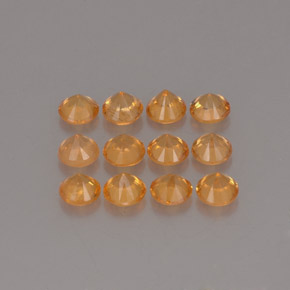 Spessartite Garnet Gemstone in 2.8 mm Size for Sale, Spessartite Garnet Stone in Orange Color