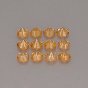 Spessartite Garnet Gemstone in 2.7 mm Size for Sale, Spessartite Garnet Stone in Orange Color