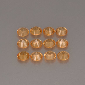 Spessartite Garnet Gemstone in 2.7 mm Size for Sale, Spessartite Garnet Stone in Orange Color