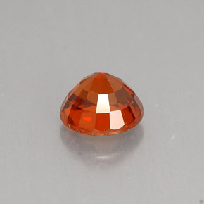 Spessartite Garnet Gemstone in 5.3 mm Size for Sale, Spessartite Garnet Stone in Red Orange Color