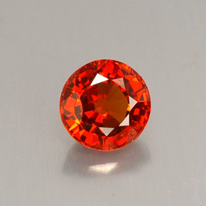 0.93 ct Orange Spessartite Garnet Gemstone, Spessartite Garnet Gem in Round Facet Shape for Sale.