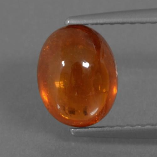 Ámbar naranja Granate Espesartina Gema - 3.3ct Cabujón Óvalo (ID: 264380)
