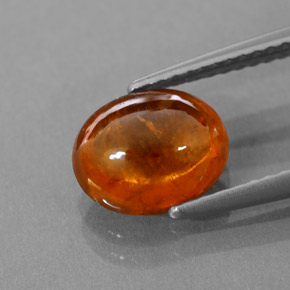 Spessartite Garnet Gemstone in 9 x 7 mm (calibrated) Size for Sale, Spessartite Garnet Stone in Mandarin Orange Color