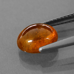 Spessartite Garnet Gemstone in 9.1 x 7.4 mm Size for Sale, Spessartite Garnet Stone in Mandarin Orange Color