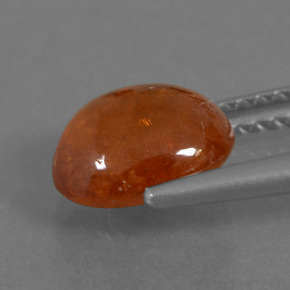 Spessartite Garnet Gemstone in 8.5 x 7 mm Size for Sale, Spessartite Garnet Stone in Medium Orange Color