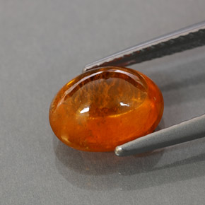 Spessartite Garnet Gemstone in 9.3 x 7.6 mm Size for Sale, Spessartite Garnet Stone in Mandarin Orange Color