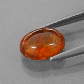 Spessartite Garnet Gemstone in 9.2 x 7.3 mm Size for Sale, Spessartite Garnet Stone in Mandarin Orange Color