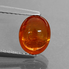 2.65 ct Orange Spessartite Garnet Stone, Natural Spessartite Garnet in Oval Cabochon Shape for Sale