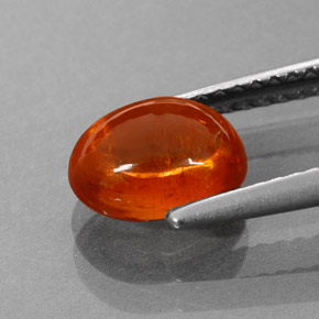 Spessartite Garnet Gemstone in 8.2 x 6.5 mm Size for Sale, Spessartite Garnet Stone in Mandarin Orange Color