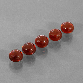 5.18 ct Orange Spessartite Garnet Gemstone, Spessartite Garnet Gem in Round Cabochon Shape for Sale.