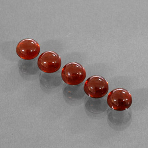 5.18 ct Orange Spessartite Garnet Stone, Natural Spessartite Garnet in Round Cabochon Shape for Sale