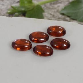 4.97 ctw Orange Spessartite Garnet Stones, Natural Spessartite Garnet in Oval Cabochon Shape for Sale