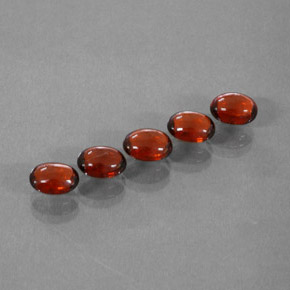 Dark Orange Spessartite Garnet Gem - 1.1ct Oval Cabochon (ID: 264437)