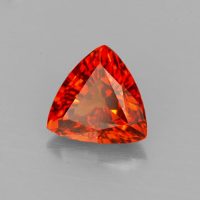 1.17 ct Orange Spessartite Garnet Stone, Natural Spessartite Garnet in Trillion Facet Shape for Sale