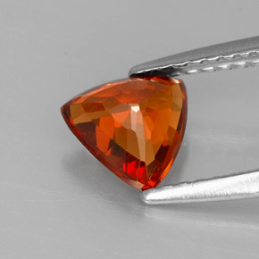 Spessartite Garnet Gemstone in 6.6 x 6.3 mm Size for Sale, Spessartite Garnet Stone in Red Orange Color