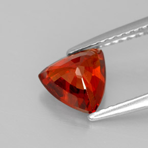 Spessartite Garnet Gemstone in 6.6 x 6.6 mm Size for Sale, Spessartite Garnet Stone in Red Orange Color