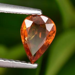 0.77 ct Orange Spessartite Garnet Stone, Natural Spessartite Garnet in Pear Facet Shape for Sale