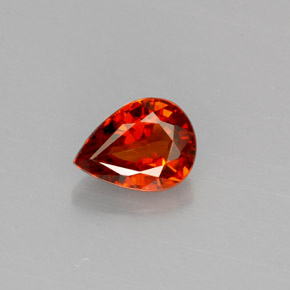 0.83 ct Orange Spessartite Garnet Gemstone, Spessartite Garnet Gem in Pear Facet Shape for Sale.
