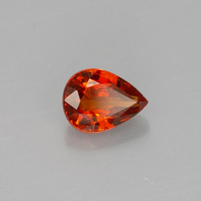 0.83 ct Orange Spessartite Garnet Stone, Natural Spessartite Garnet in Pear Facet Shape for Sale