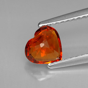 Spessartite Garnet Gemstone in 6.3 x 5.9 mm Size for Sale, Spessartite Garnet Stone in Reddish Orange Color