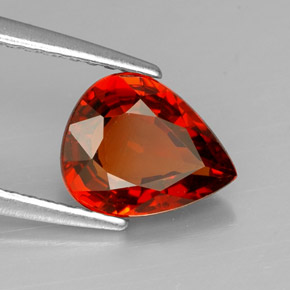 1.80 ct Orange Spessartite Garnet Stone, Natural Spessartite Garnet in Pear Facet Shape for Sale