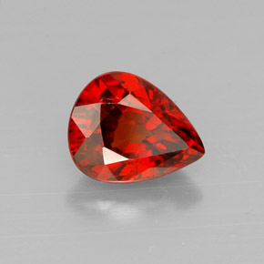 1.42 ct Orange Spessartite Garnet Stone, Natural Spessartite Garnet in Pear Facet Shape for Sale
