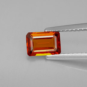 0.97 ct Orange Spessartite Garnet Gemstone, Spessartite Garnet Gem in Octagon Facet Shape for Sale.