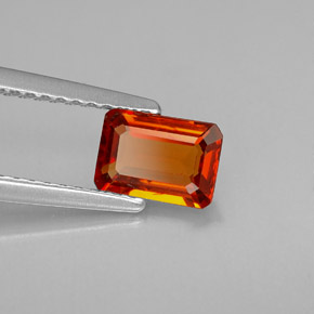 0.97 ct Orange Spessartite Garnet Stone, Natural Spessartite Garnet in Octagon Facet Shape for Sale