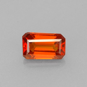 0.71 ct Orange Spessartite Garnet Gemstone, Spessartite Garnet Gem in Octagon Facet Shape for Sale.