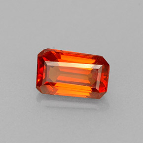 0.71 ct Orange Spessartite Garnet Stone, Natural Spessartite Garnet in Octagon Facet Shape for Sale