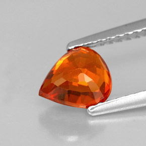 Spessartite Garnet Gemstone in 6.9 x 5.8 mm Size for Sale, Spessartite Garnet Stone in Mandarin Orange Color