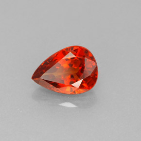 1.10 ct Orange Spessartite Garnet Stone, Natural Spessartite Garnet in Pear Facet Shape for Sale