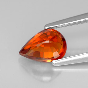 Spessartite Garnet Gemstone in 7.6 x 5.3 mm Size for Sale, Spessartite Garnet Stone in Mandarin Orange Color