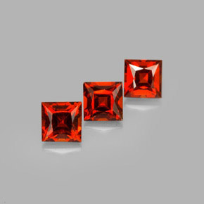 1.53 ct Orange Spessartite Garnet Stone, Natural Spessartite Garnet in Princess-Cut Shape for Sale