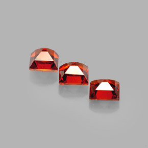 Spessartite Garnet Gemstone in 4.2 x 4.1 mm Size for Sale, Spessartite Garnet Stone in Red Orange Color