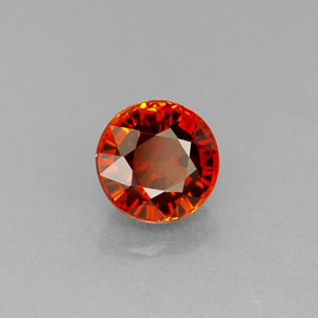 1.09 ct Orange Spessartite Garnet Stone, Natural Spessartite Garnet in Round Facet Shape for Sale