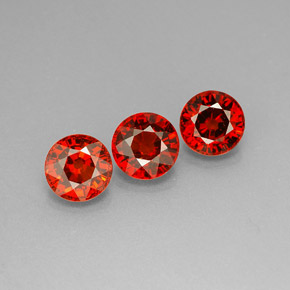 2.32 ct Orange Spessartite Garnet Stone, Natural Spessartite Garnet in Round Facet Shape for Sale